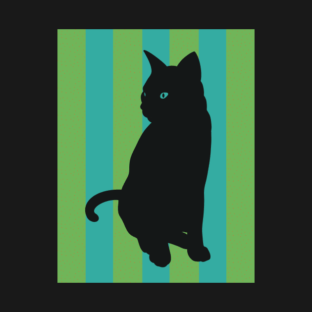 Black Cat Blue Green by Pincay