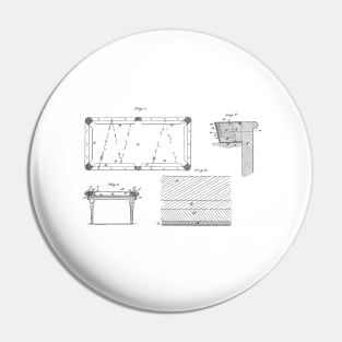 Billiard Cushion Vintage Patent Drawing Pin