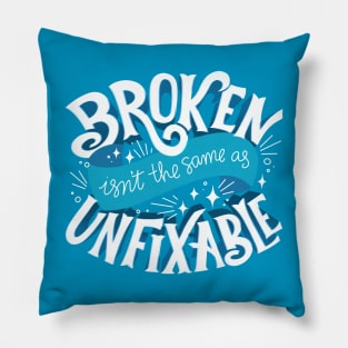 Lunar Chronicles Quote - Broken Unfixable Pillow