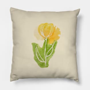 Watercolour tulip Pillow