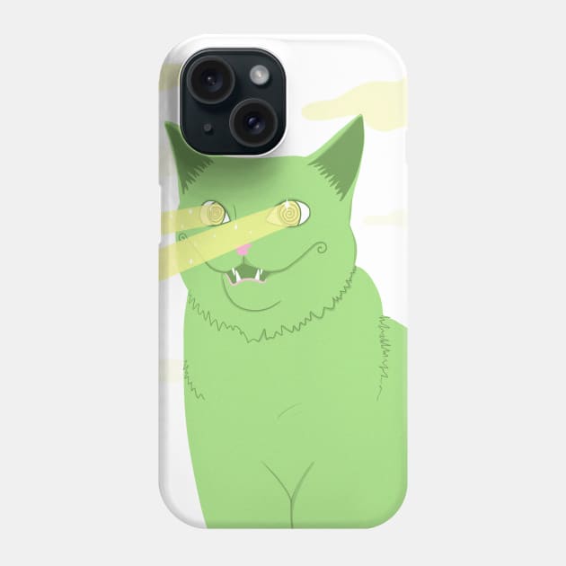 Dangerous cat Phone Case by pink_pizzanova