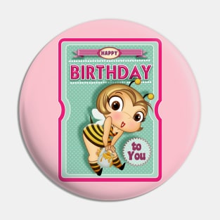 happy birthday bee Pin