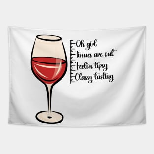 Size Chart Glass of wine Tapestry