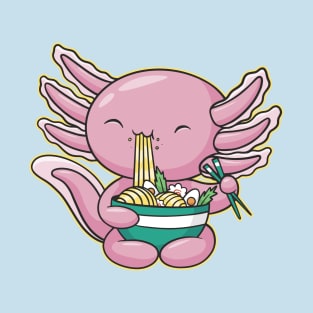 Noodle Bliss: Axolotl's Ramen Feast T-Shirt