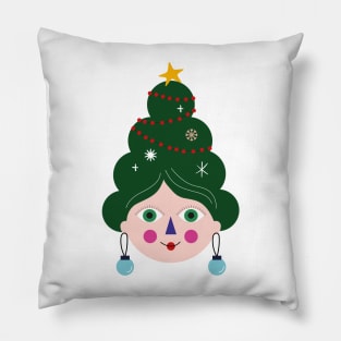 Christmas  tree winter holidays merry christmas humor funny gift present Pillow