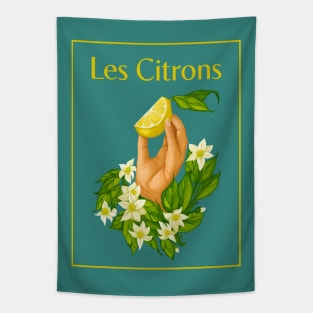Les Citron Illustration - Lemon Citrus Design Tapestry