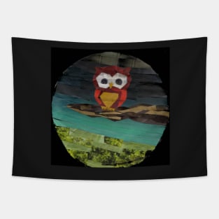 An Owl on A Branch Tapestry