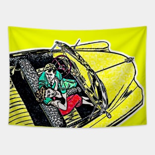 Frustrated Dating in the Old Yellow Car: She Said No Tapestry