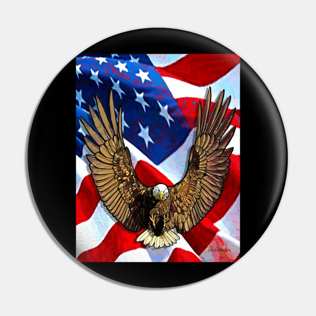 American Eagle Pin by AlcantaraArt