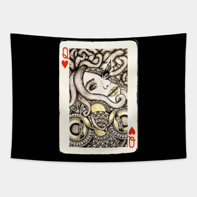 Queen of hearts Tapestry by Lamink