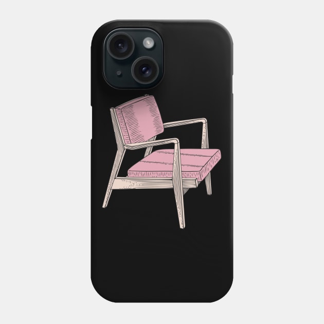 Pink Modern Chair Phone Case by A.P.