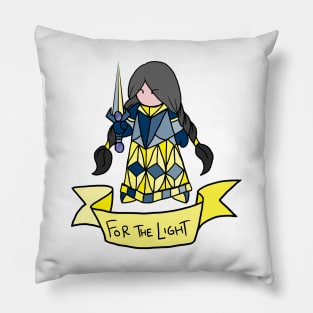 Raven-Haired Paladin - For the Light Pillow