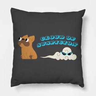 French Bulldog Cloud of Suspicion Pillow