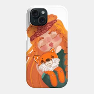 the girl and the Fox Phone Case