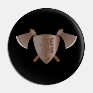 Axe King Dual Throwing Axes Shield Emblem Pin