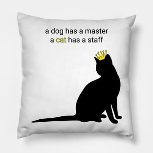 A cat has a staff gift Pillow