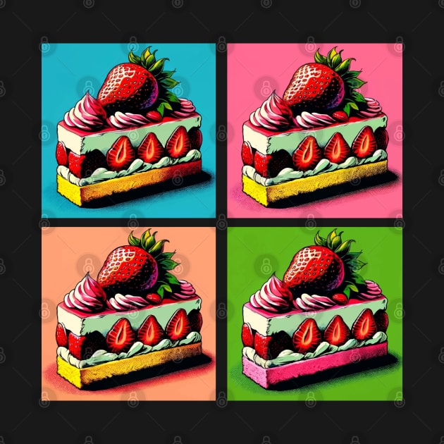 Pop Fraisier Art - French Cuisine Culinary by Pop Art Dish