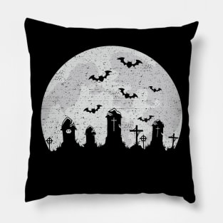 Full Moon Graveyard Pillow