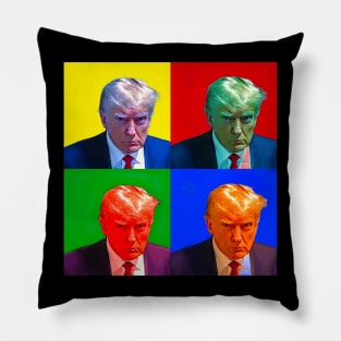 Trump Mugshot Andy Warhol Pillow