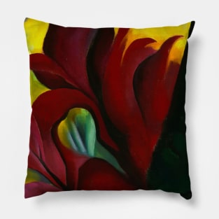 High Resolution Georgia O'Keeffe Painting Red Maple 1922 Pillow