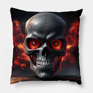 Scary Scull - Metal Music Graphic Pillow