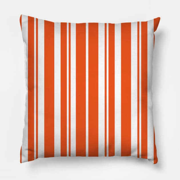 Dapper Stripes, Orange Pillow by Heyday Threads