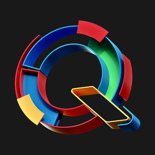 Q is for Quick - 3d mod graphic color design says cool! by LeftBrainExpress