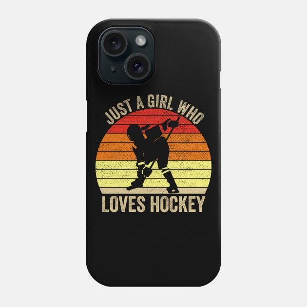 Just A Girl Who Loves Hockey Ice Hockey Girl Phone Case by DragonTees