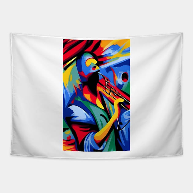 Jazz Man Tapestry by ArtBeatsGallery