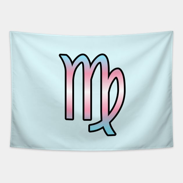 Virgo Trans Pride Symbol Tapestry by SillyStarlight