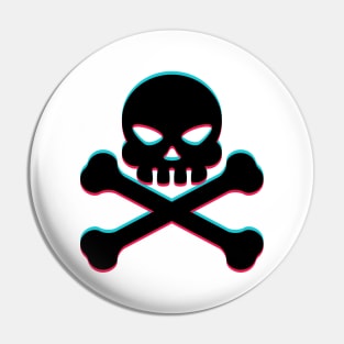TikTok skull danger emoji smiley Black Pin