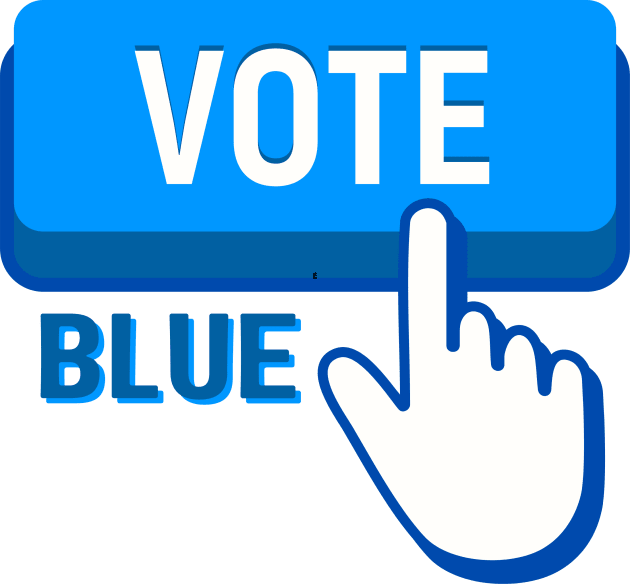 VOTE BLUE Kids T-Shirt by TJWDraws