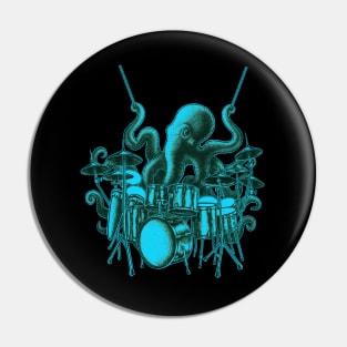 Octopus playing drums Pin