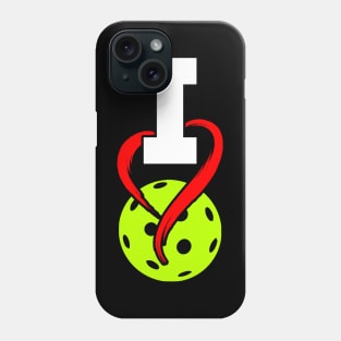 I love Pickleball T shirt Design Phone Case