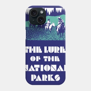 Vintage Travel Poster USA The Lure of the National Parks Phone Case