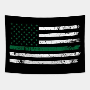 St Patricks Vintage Irish USA Flag T-Shirt Tapestry