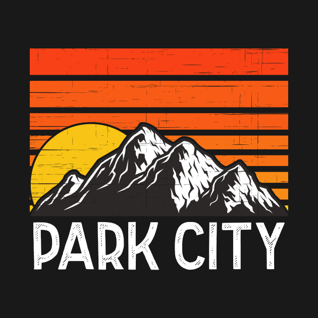 Retro Vintage Park City Utah by JKFDesigns