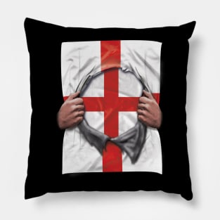 England Flag English Flag Ripped - Gift for English From England Pillow