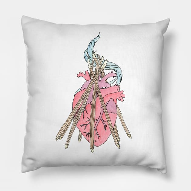 Warm Heart Pillow by lexalion