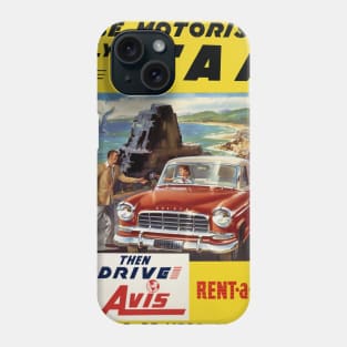 Vintage Travel Poster Wise Motorists Fly TAA Australia Phone Case