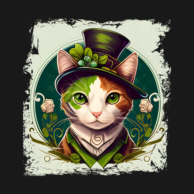 Beautiful Cat Lady St. Patrick's Day by Lisa L. R. Lyons