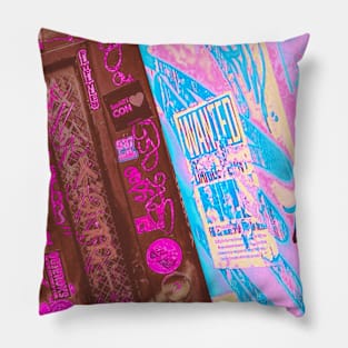 Street Art Graffiti Fluo NYC Tags Pillow