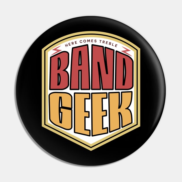 Band Geek - Red and Gold Pin by My Pet Minotaur