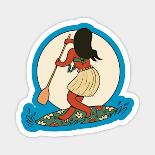 Girl paddleboarder Magnet