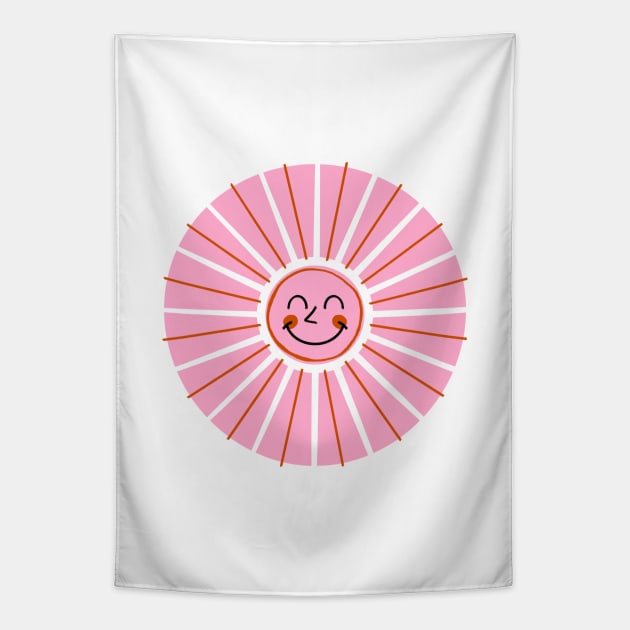 Pink sun tapestry hot sale