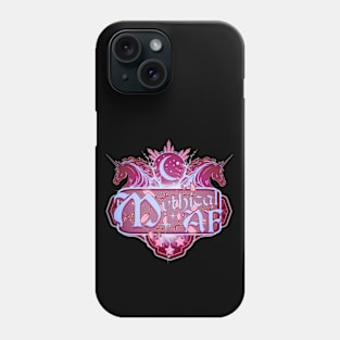 Mythical AF Pink Unicorn and Blue Moon Phone Case