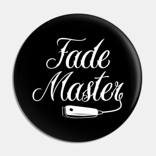 Fade Master with Hair Clipper Barber Design Pin