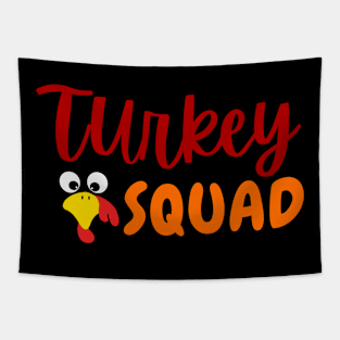 Thanksgiving Turkey Squad Tapestry