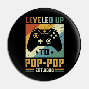 Vintage Leveled Up To Pop-Pop Est.2020 Pin