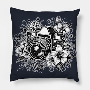 floral camera Pillow